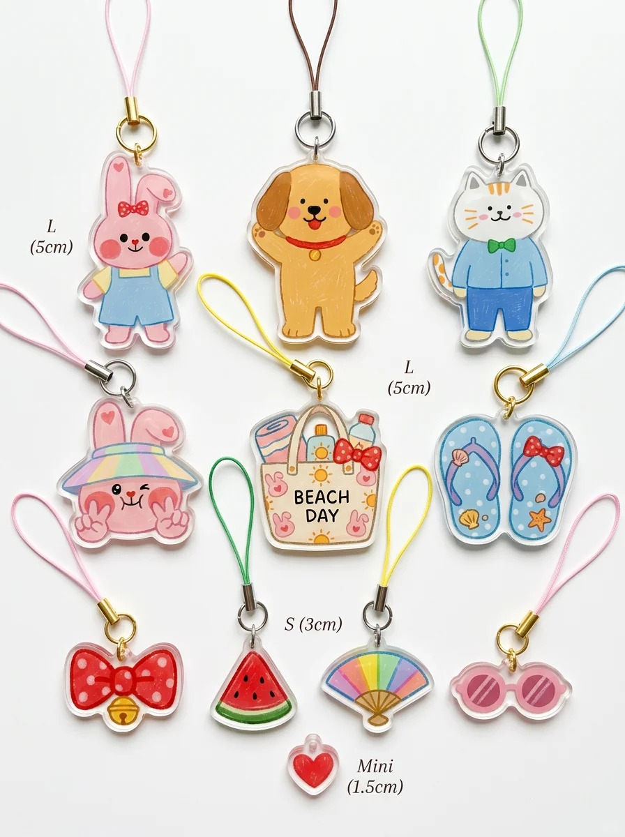 可愛い動物シリーズアクリルチャーム