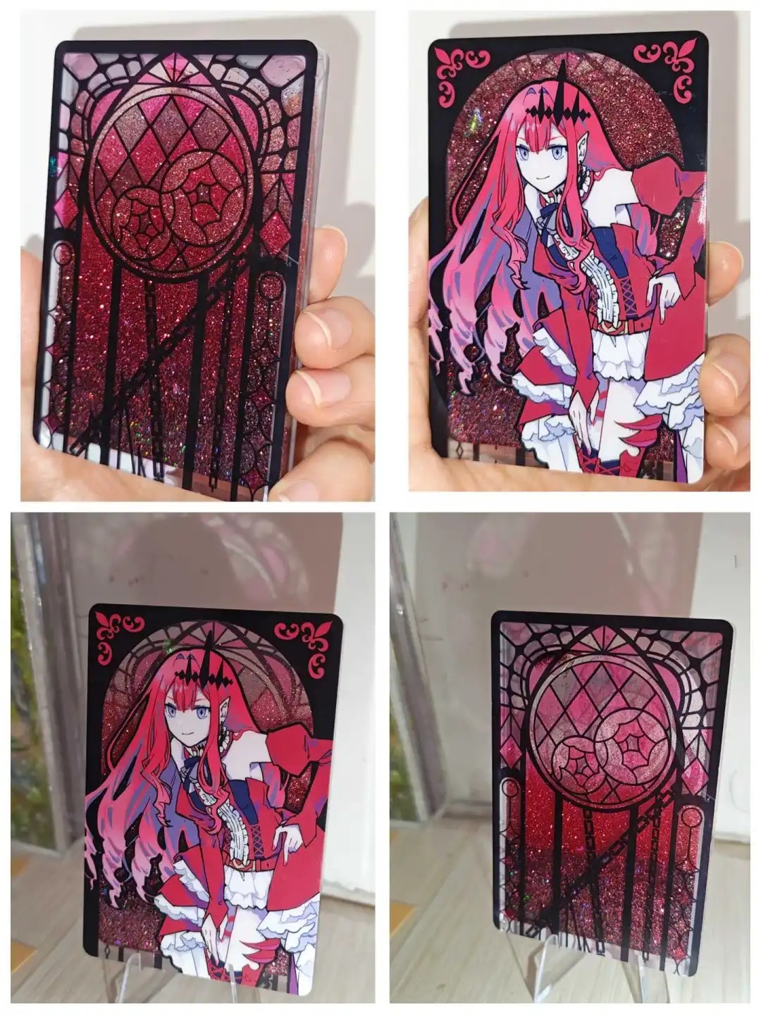 Acrylic stained glass flowing sand brick