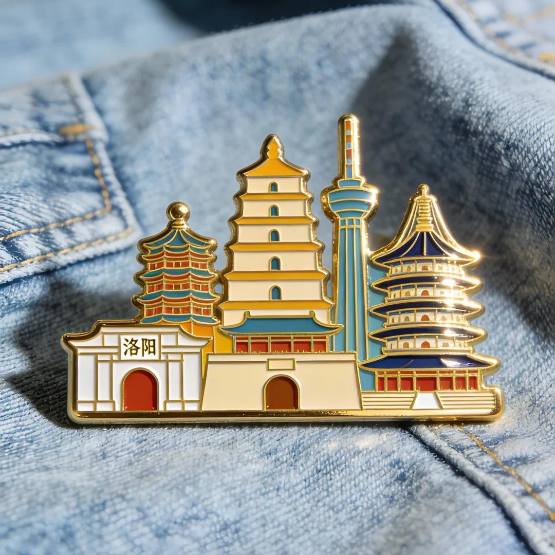 City emblem epoxy alloy badge
