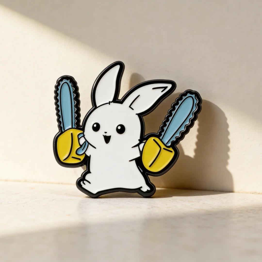 Metal alloy badge.