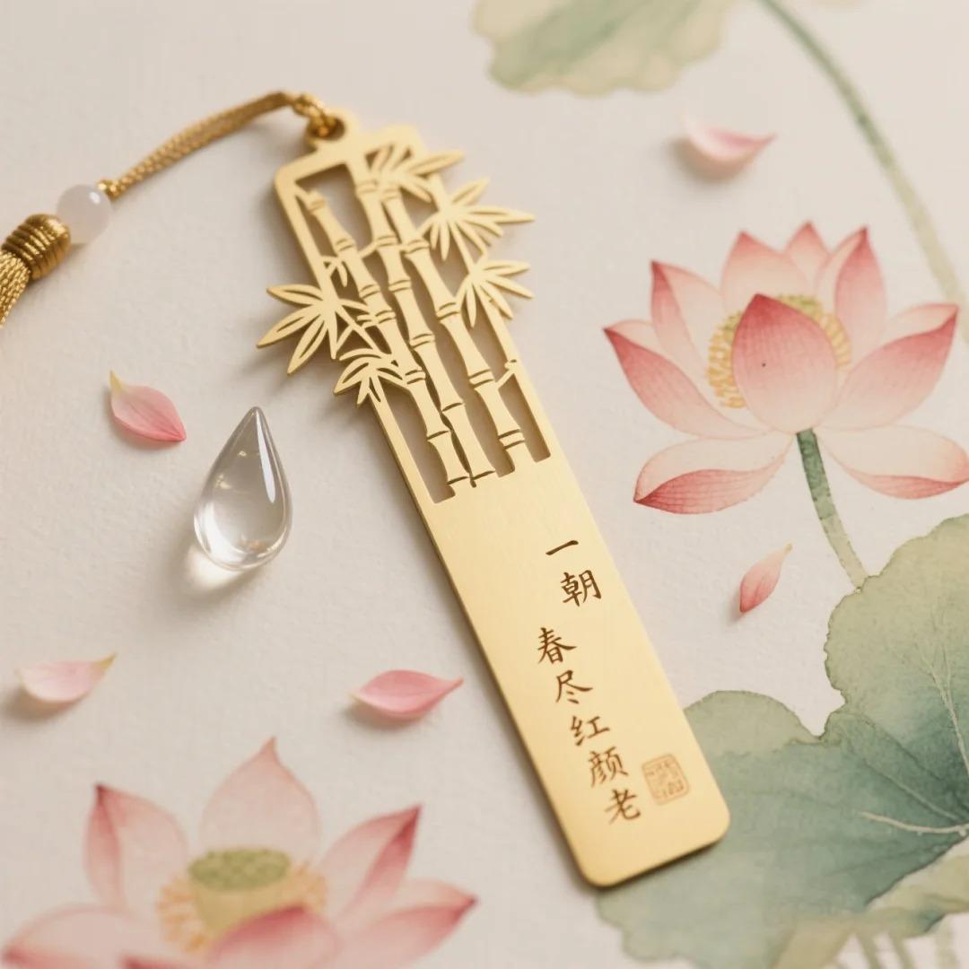 Antique-style metal bookmark