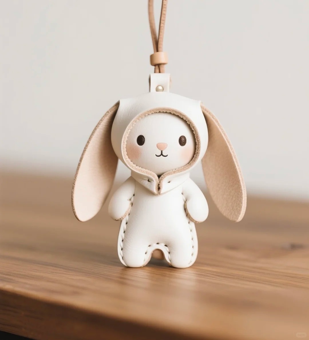 Leather Rabbit Charm
