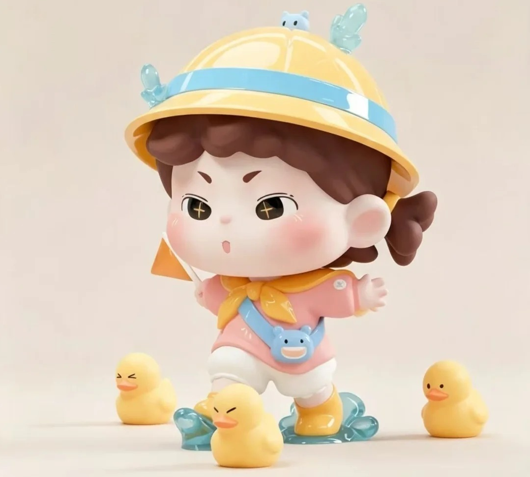 小黄鸭探险少年 PVC ABS 潮玩手办