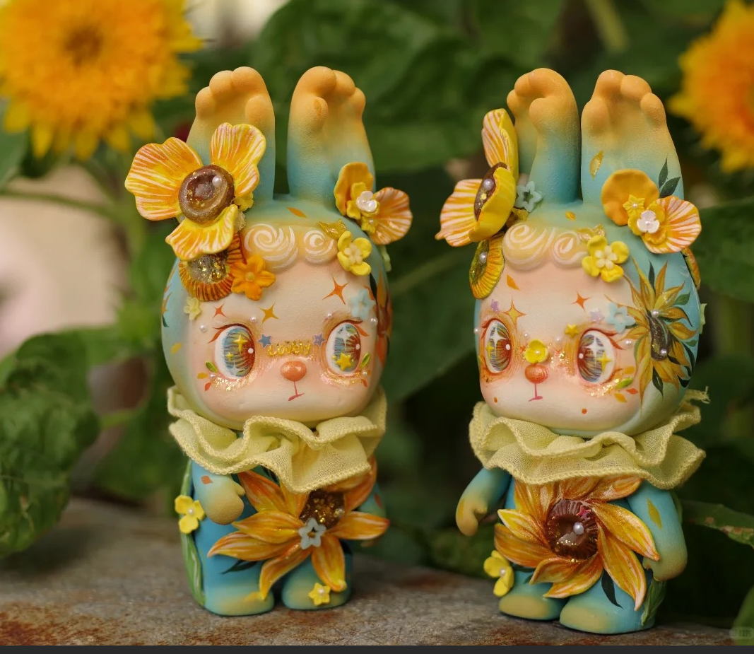 Sunflower Rabbit Spirit PVC ABS Designer Toy Figure