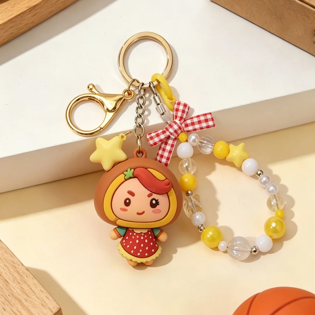 Cartoon Beaded PVC Figure Charm