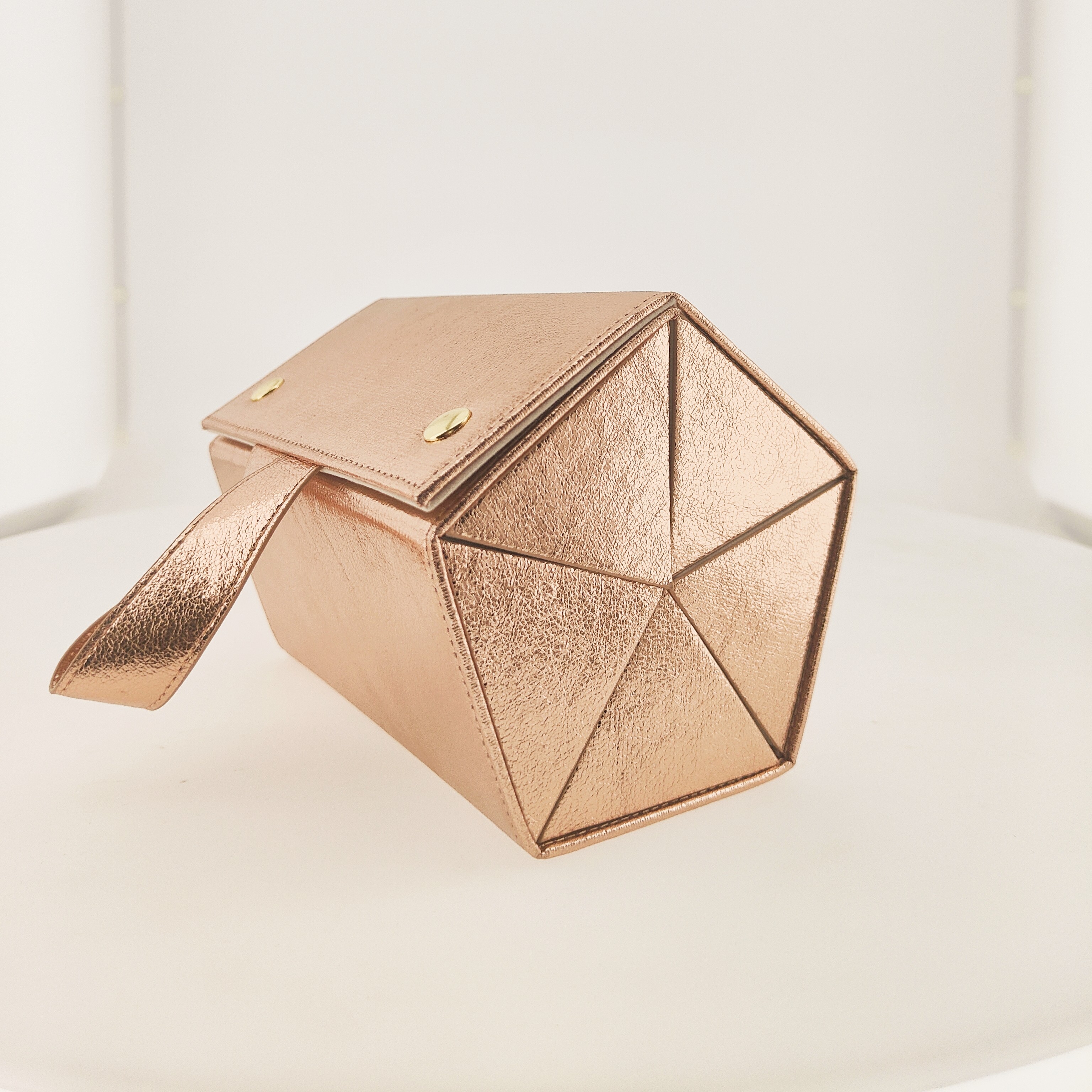 Hexagonal Multi-grid Leather Storage Box