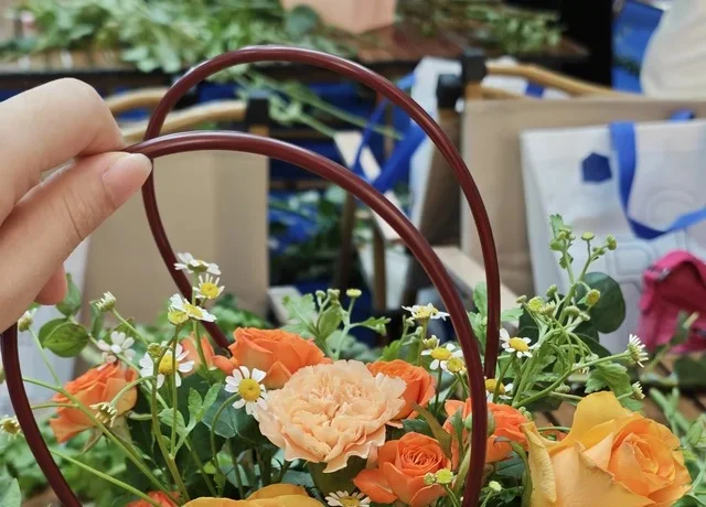Floristry competition fresh flower arrangement