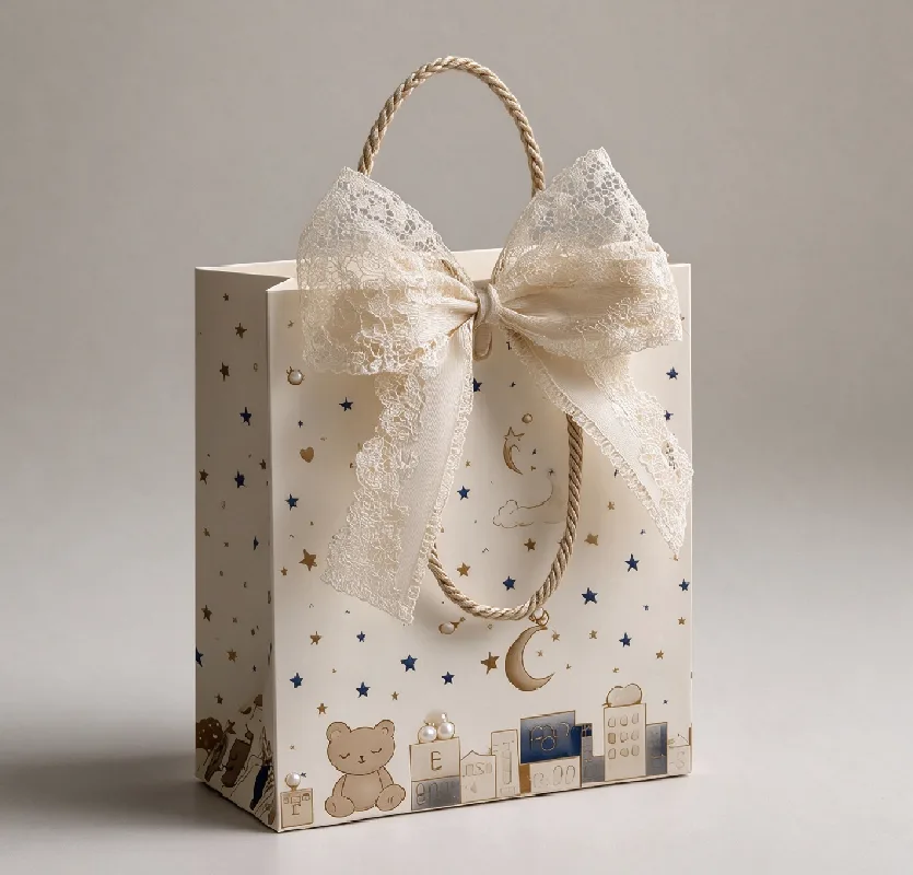 Bow-handled tote bag