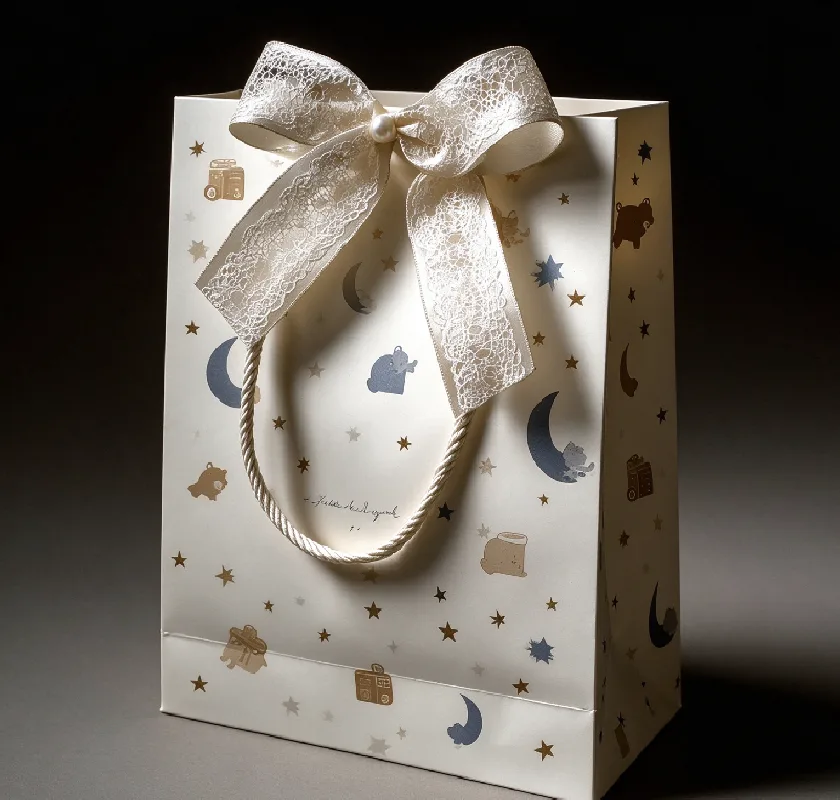 Bow-handled tote bag