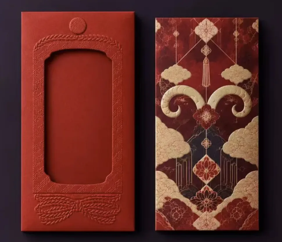 Red envelope with a window
